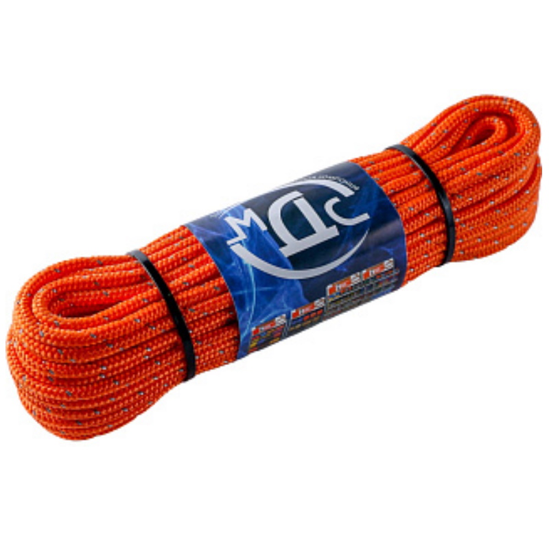 Шнур полипропиленовый МДС 00-00001013 плетёный светоотражающий 5 мм 16-ти прядный 20 м 522₽