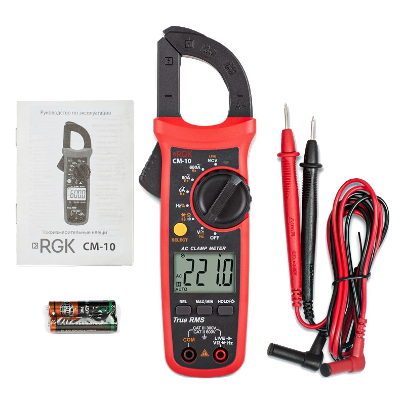 Токоизмерительные клещи Rgk CM-10, 779678, c поверкой в Рыбинске