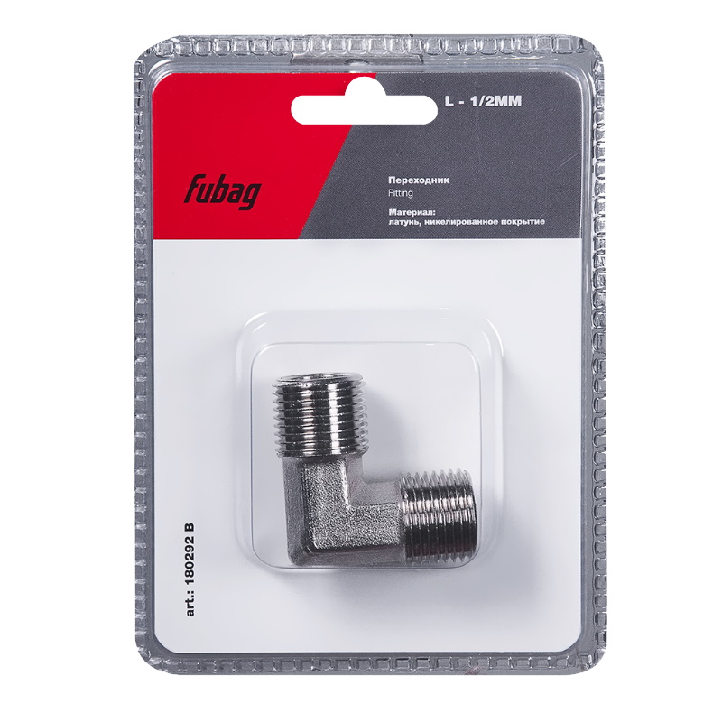 Переходник L-образный Fubag 180292 B, 1/2"MM, 1 шт