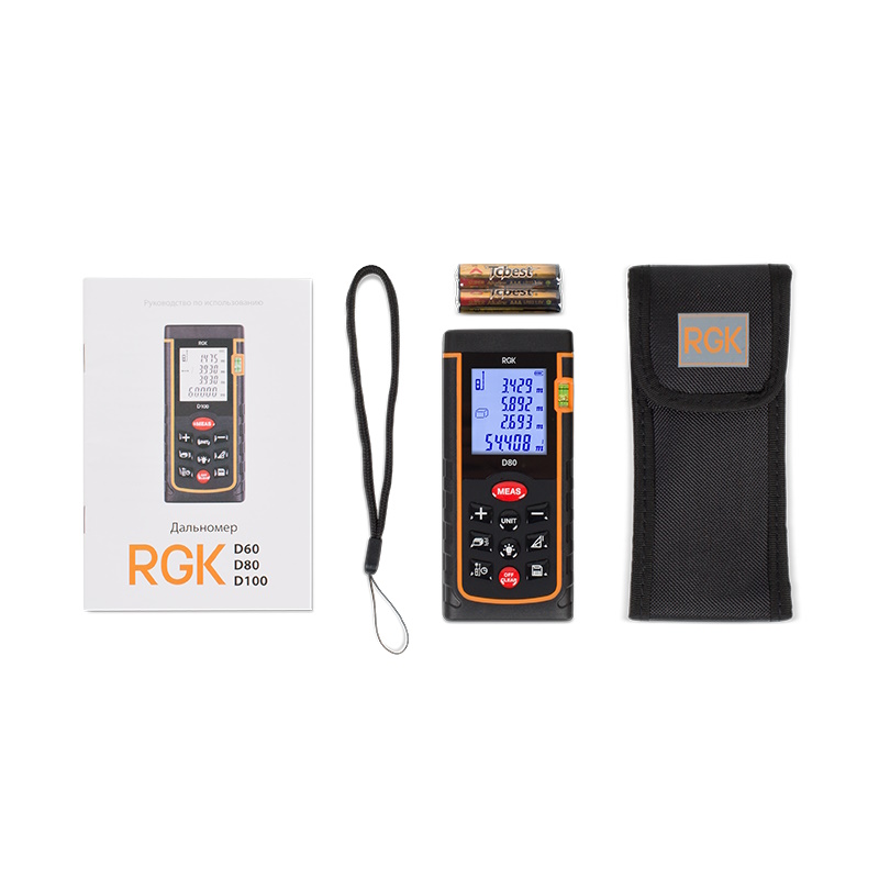 Лазерный дальномер с красным лучом Rgk D80 755641, с поверкой в Кинешме