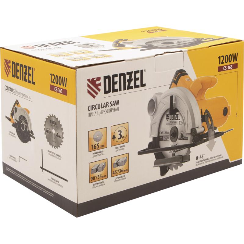 Циркулярная пила Denzel CS-165 27301, 1200 Вт, 165 мм в Нижнем Новгороде