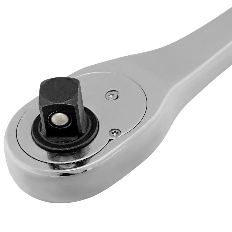 Ключ-трещотка Gross 14055, 1/2", CrV, 90 зубьев, усиленный, хром в Кинешме