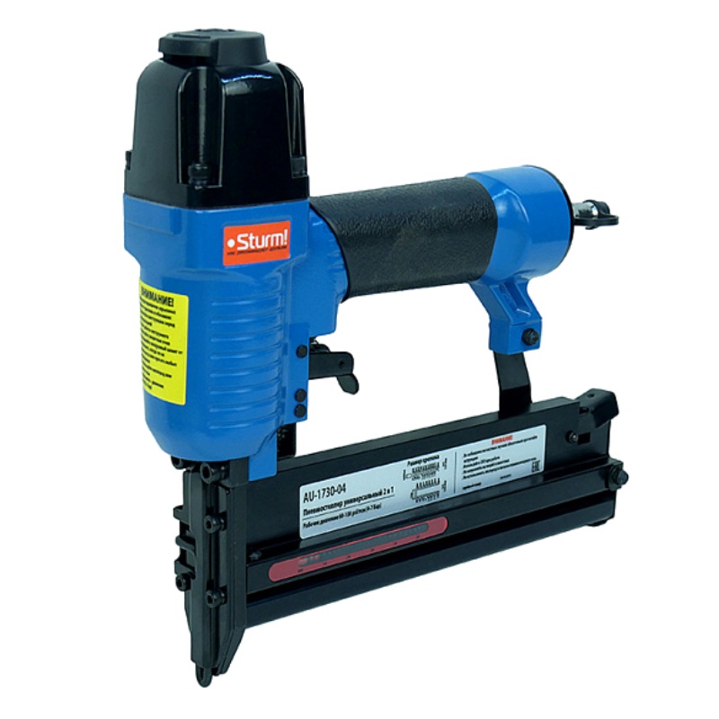 Степлер пневматический Sturm AU-1730-04 универсальный 2 в 1 скобагвоздь
