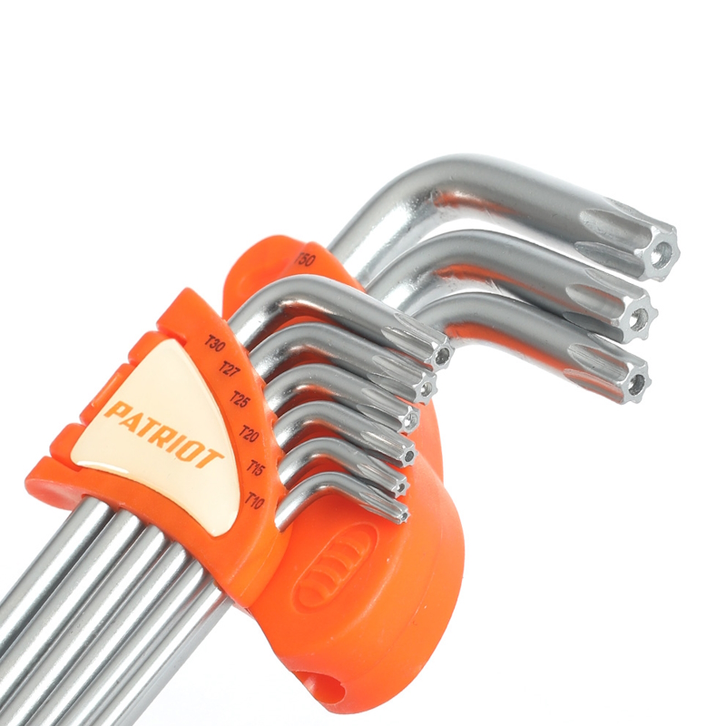 Набор ключей Patriot SKТ-9EL 350002005, TORX, экстра длинные, T10-T50, CRV, 9 шт