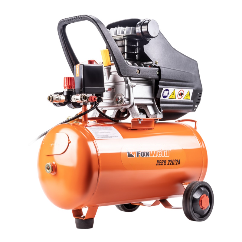 Компрессор масляный коаксиальный FoxWeld AERO 220/24 5940, с комплектом в Костроме