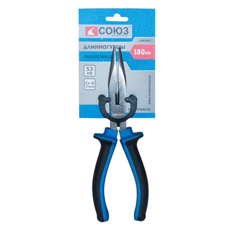 Длинногубцы Союз 1200302С 180 мм шлифованные 247₽