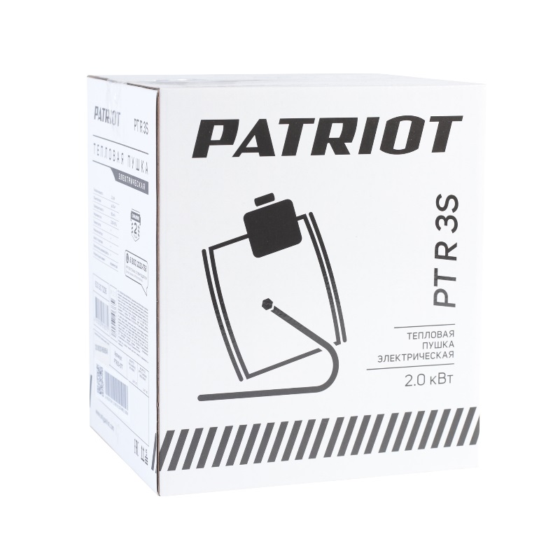 Напольная электрическая тепловая пушка Patriot PTR 3 S (мощность 2 кВт, металлокерамический нагревательный элемент) в Иваново