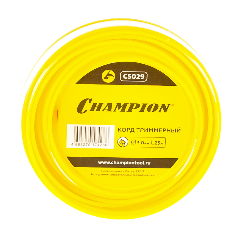 Леска для триммера Champion C5029, звезда, 3 мм, 25 м в Туле