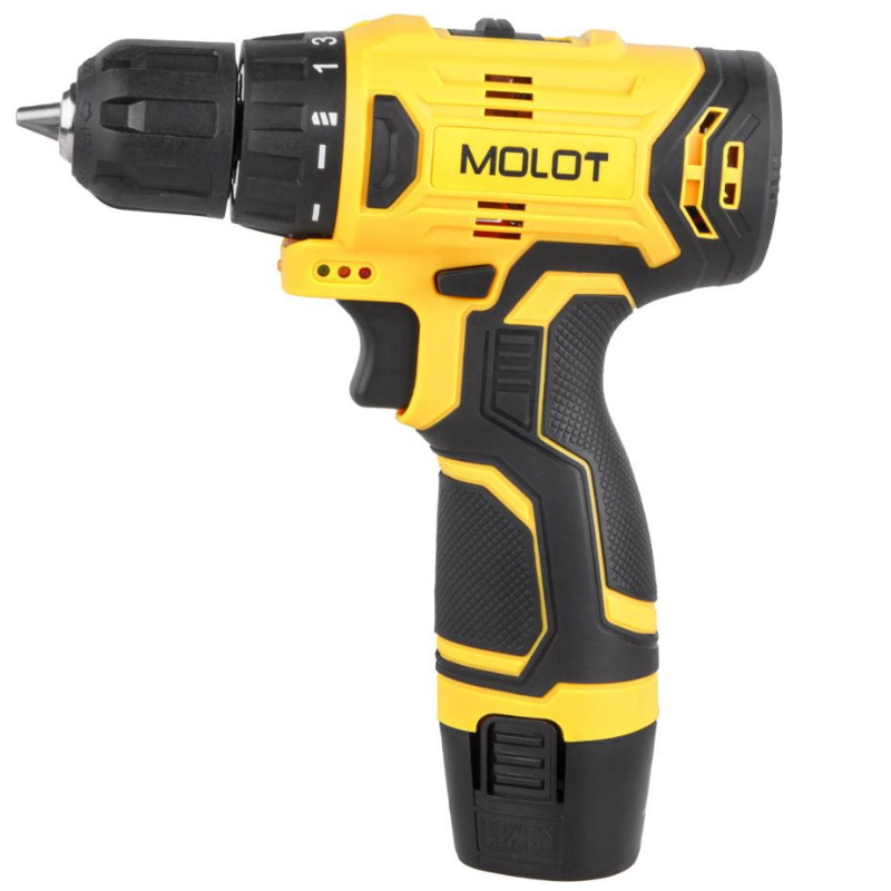 Аккумуляторная дрель-шуруповерт Molot MBD 1213 Dli 1335567, в чемодане в Кинешме