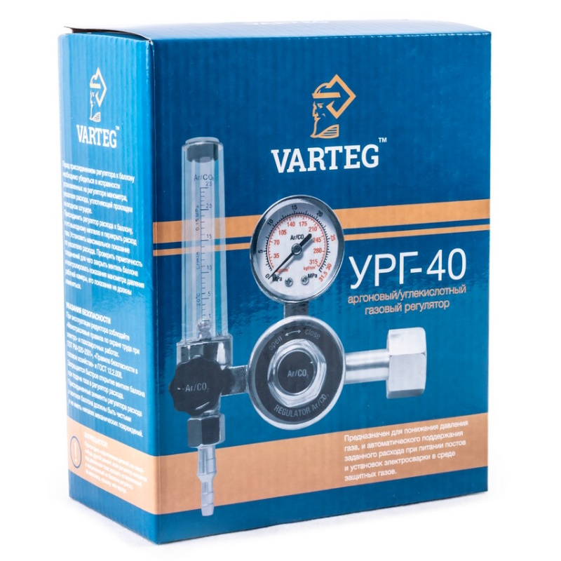 Регулятор расхода газа Varteg УРГ-40 6525, аргоновый/углекислотный в Вологде