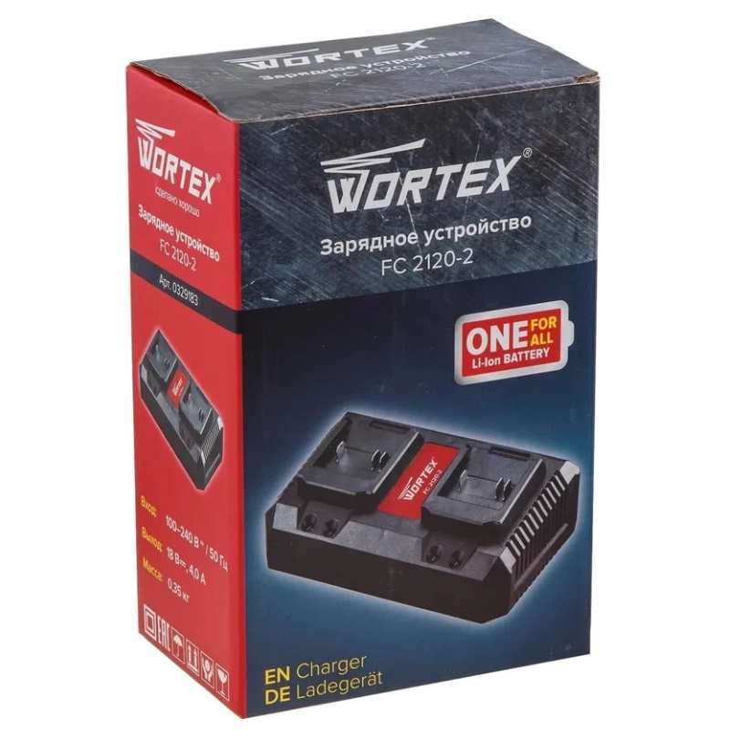 Зарядное устройство Wortex 0329183, FC 2120-2 ALL1 2 слота, 4 А + 4 А в Рыбинске