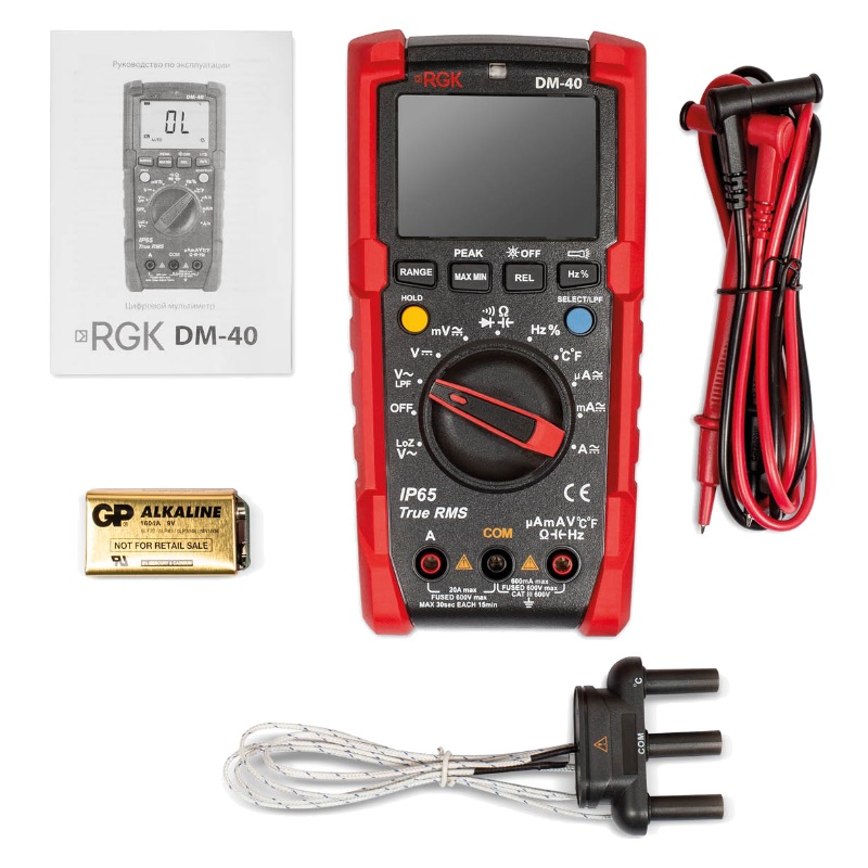 Цифровой мультиметр RGK DM-40 779661, госреестр в Ярославле