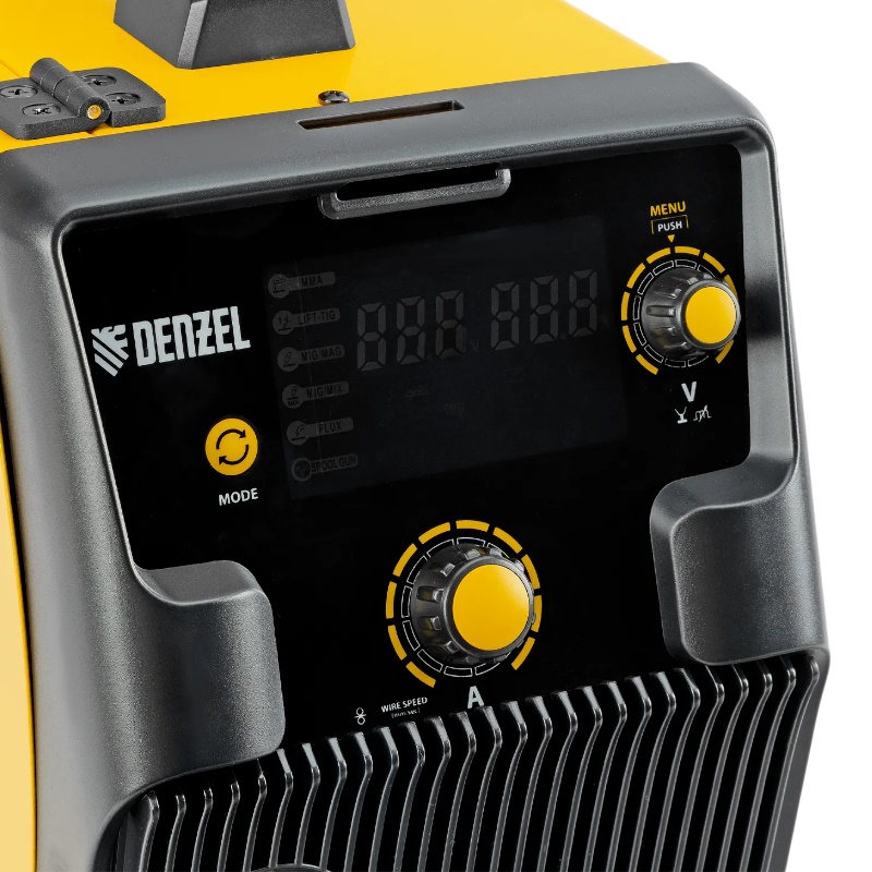 Аппарат инверторный полуавтоматической cварки Denzel IMIG-205SDR 94364, 200 А, ПВ 60%, катушка 5 кг в Угличе