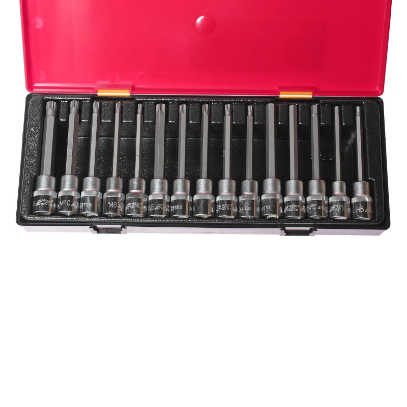 Набор торцевых головок JTC JTC-K4152, 1/2", TORX, HEX, SPLINE, в кейсе, 15 шт. в Угличе