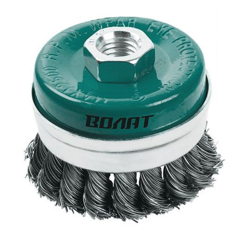 Щетка для шлифовальной машины Волат 81040-75 чашка косичка 75мм усиленная 328₽