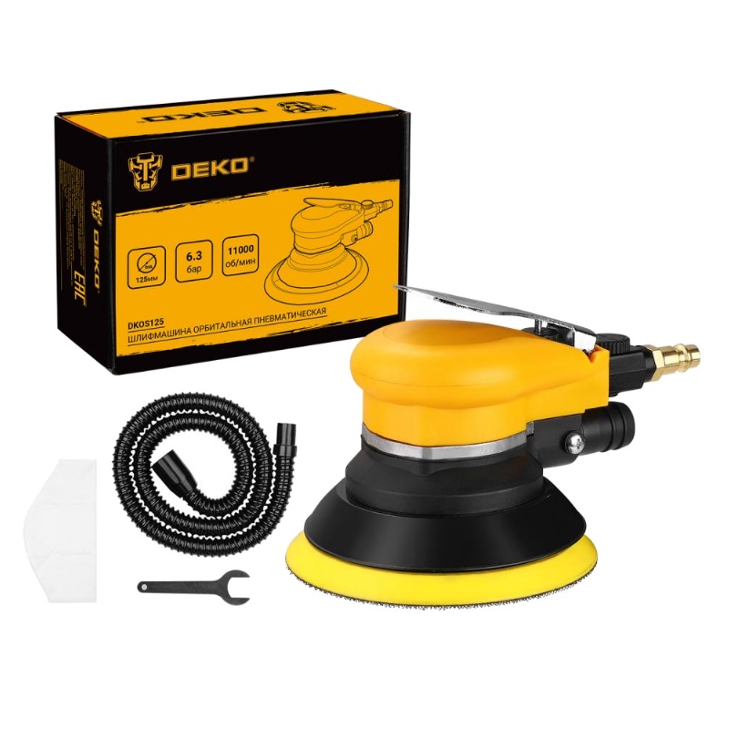 Пневмошлифмашина орбитальная Deko DKOS125 063-4381 125 мм 2763₽