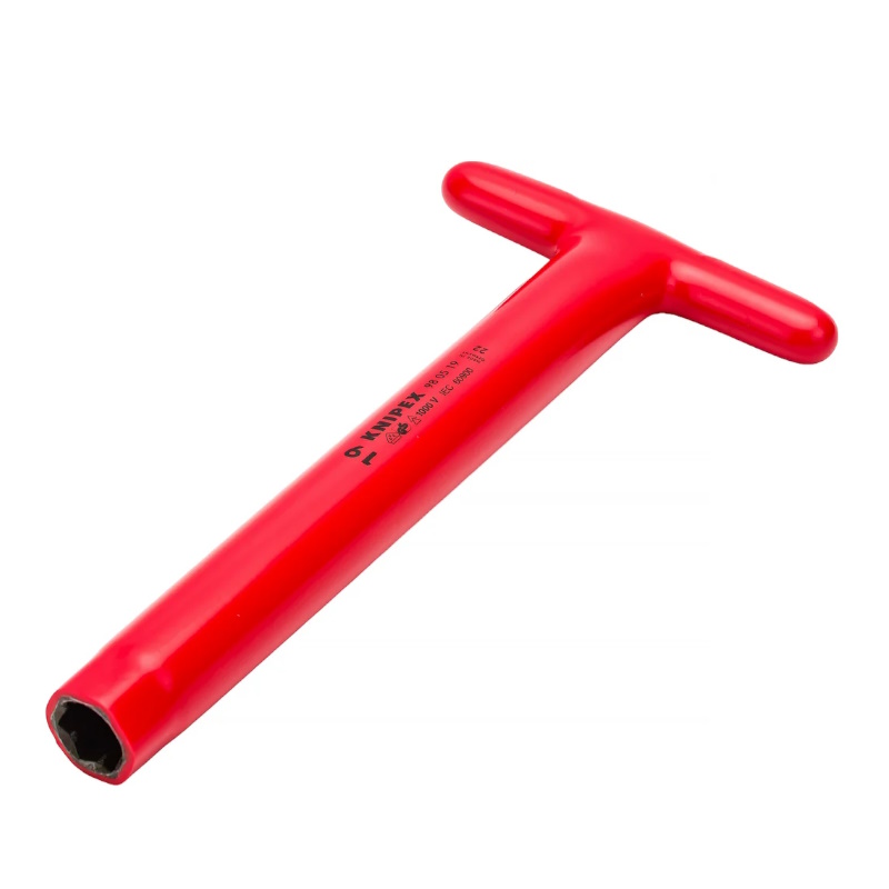Отвёртка торцевая Knipex KN-980519, VDE, с внутренним шестигранником, с Т-образной рукояткой, 19 x 300 мм, диэлектрическая