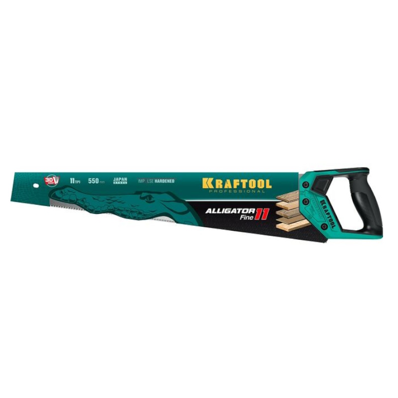 Ножовка для точного реза Kraftool Alligator Fine 11 15203-55, 550 мм  в Угличе