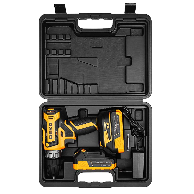 Аккумуляторная дрель-шуруповерт Deko ZKCD20V 084-1007. в кейсе, 20В, 2х1.5Ач в Угличе