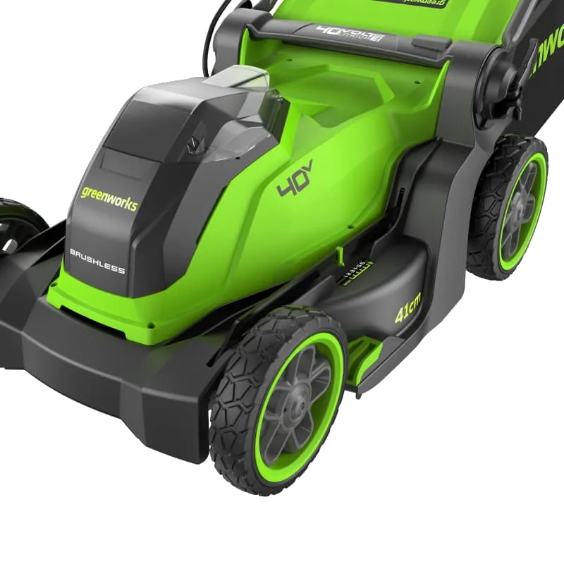 Газонокосилка аккумуляторная Greenworks GD40LM411 2521007UB, 40V, бесщеточная, 41 см, c 1хАКБ 4Ач и ЗУ  в Рыбинске