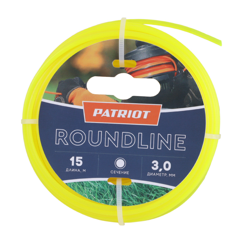 Леска для триммеров Patriot Roundline 805201019, круг, 3 мм, 15 м в Иваново