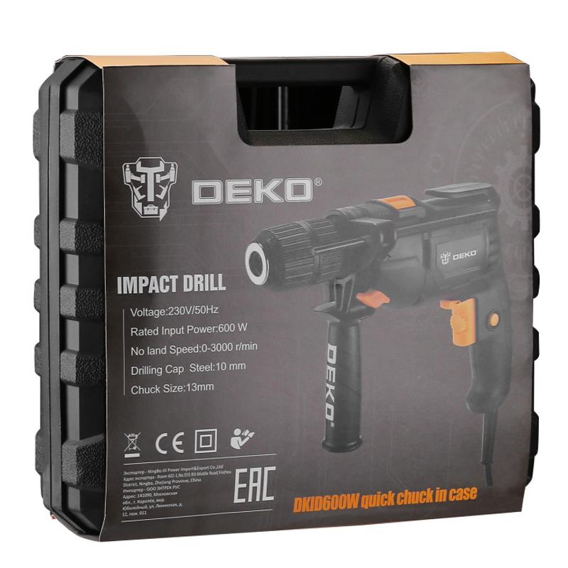 Дрель ударная сетевая Deko DKID600W 063-4163, 600 Вт в Иваново