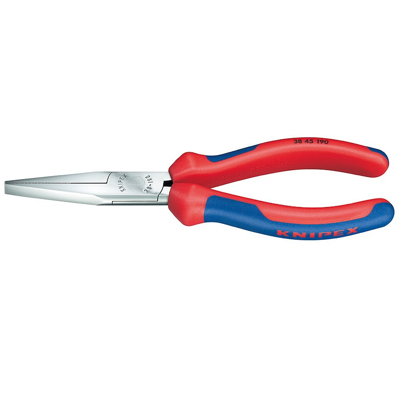 Плоскогубцы механика Knipex KN-3845190 плоские широкие губки 190 мм хром 2-комп ручки 5355₽