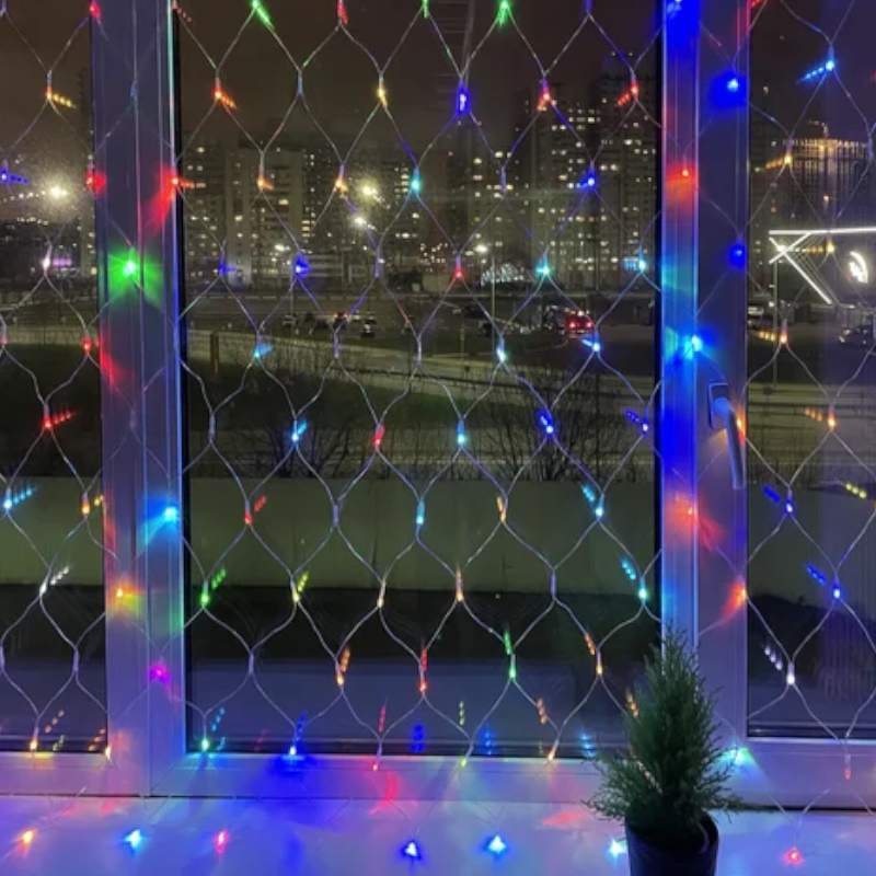 Гирлянда светодиодная "Сеть" Эра Б0041902 550916, 1.8мх1.5м 180LED 8 режимов 220В IP20 RGB  в Коврове