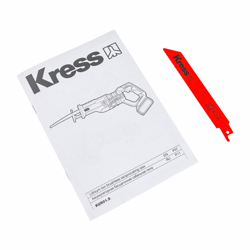 Пила сабельная бесщеточная аккумуляторная Kress KU501.9, 20В, без АКБ и ЗУ в Александрове