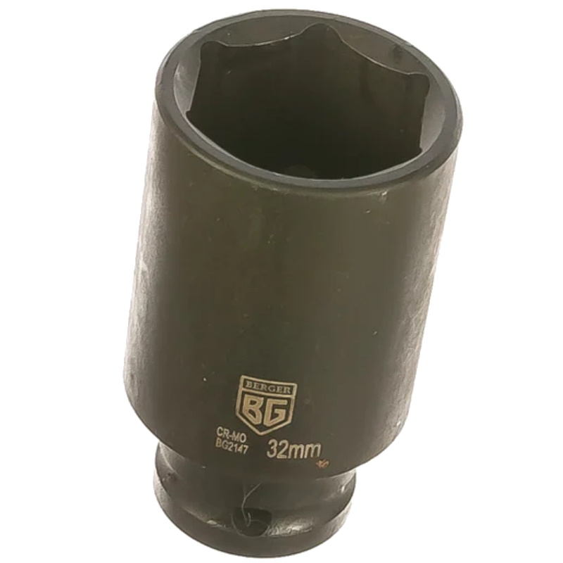 Головка торцевая Berger BG2147, удлиненная, ударная, 1/2", 32 мм в Александрове