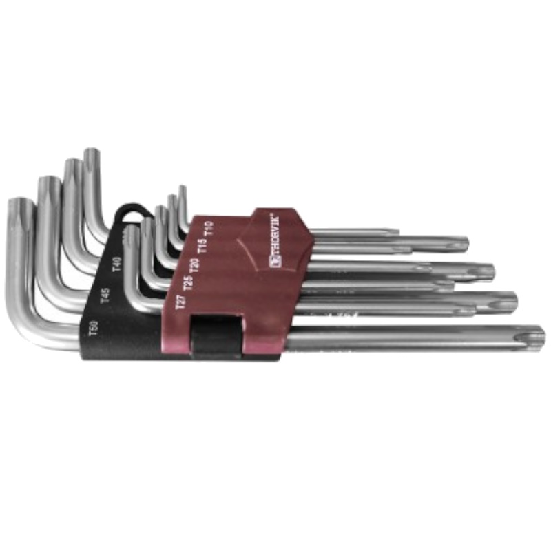 Набор ключей торцевых Thorvik TK9S 053120, TORX®, Т10-T50, 9 предметов