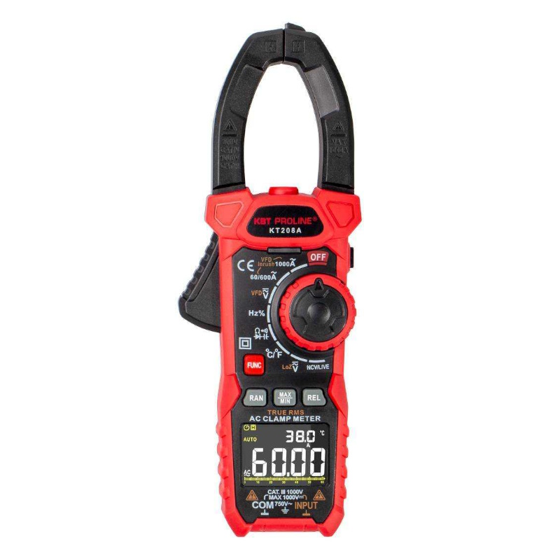 Клещи цифровые токовые КВТ KT 208A PROLINE 79131 5725₽