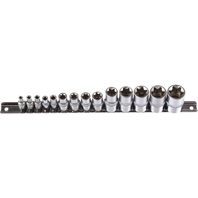 Комплект торцевых головок внешних Torx Jonnesway S06H414S (1/4"; 3/8"; 1/2"DR Е4-Е24; 14 предметов)