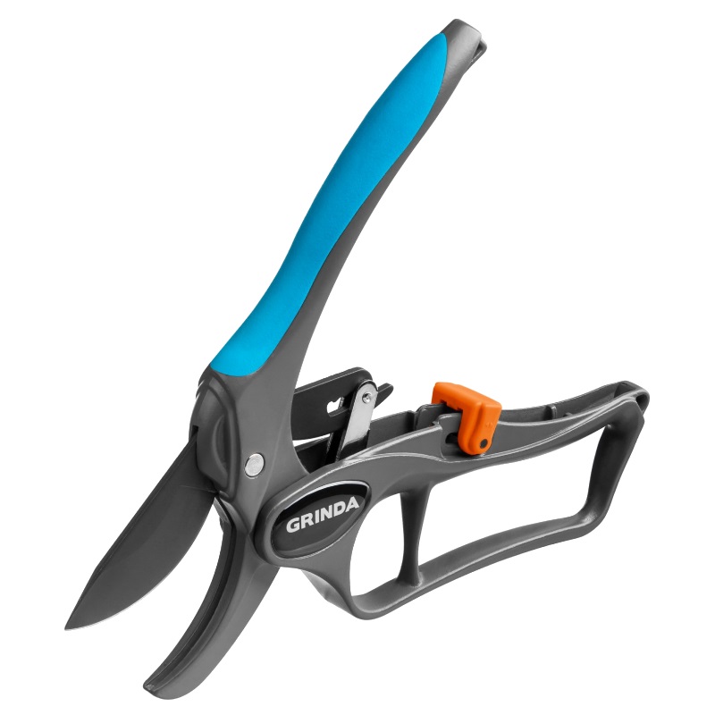 Контактный секатор Grinda PRO Line P-33 423433, с храповым механизмом, 200 мм в Кинешме