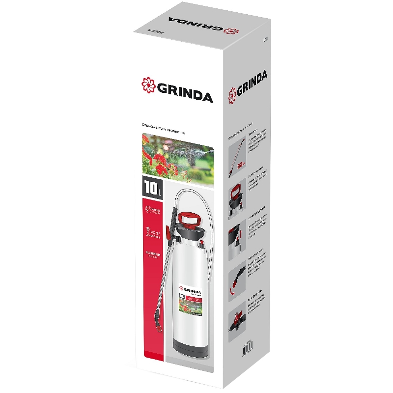 Переносной опрыскиватель Grinda TS-10 8-425119, 10 л, широкая горловина, устойчивое днище, переносной опрыскиватель в Угличе