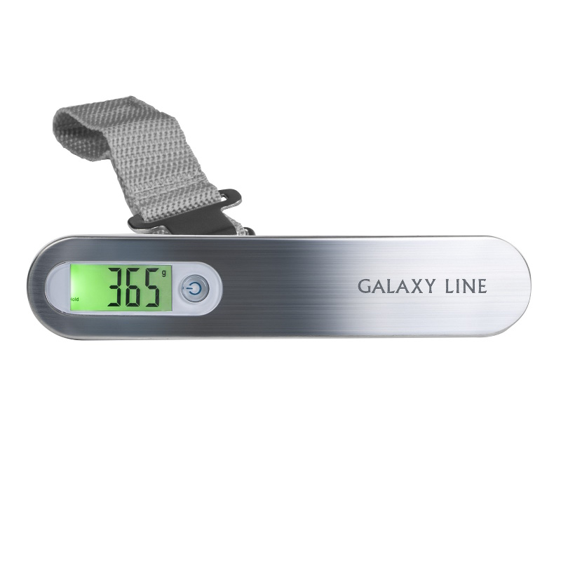 Безмен Galaxy Line GL 2833 4610092012636, серый, ЖК-дисплей с подсветкой зеленого цвета, максимально допустимый вес 50 кг