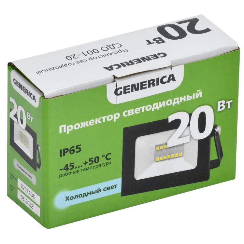 Прожектор светодиодный СДО 001-20 Generica LPDO501-020-65-K02-G 1664965 в Переславле