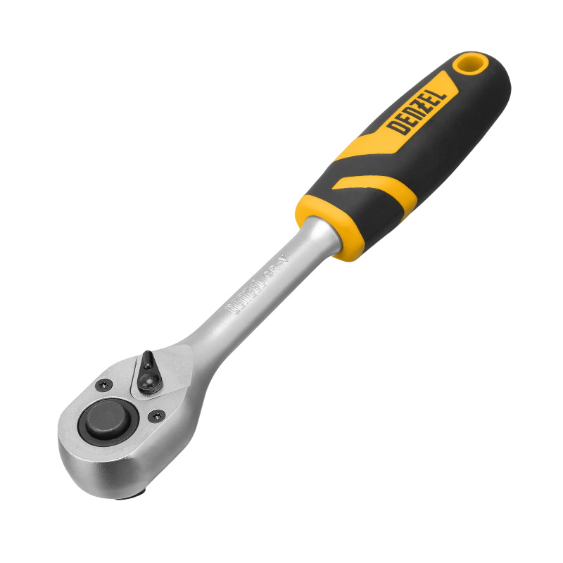 Набор инструментов Denzel 15801, 1/2", 1/4", CrV, S2, пластиковый кейс, 64 предмета в Ярославле