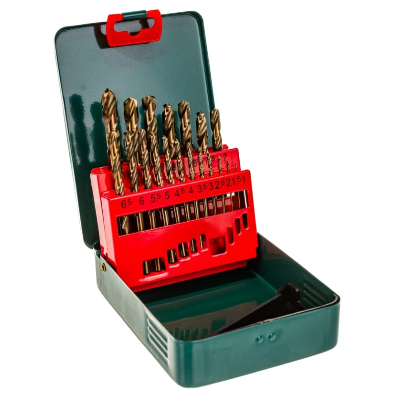 Набор сверел Metabo 627157000 (1-10 мм, HSS-Co, 19 штук, по металлу)