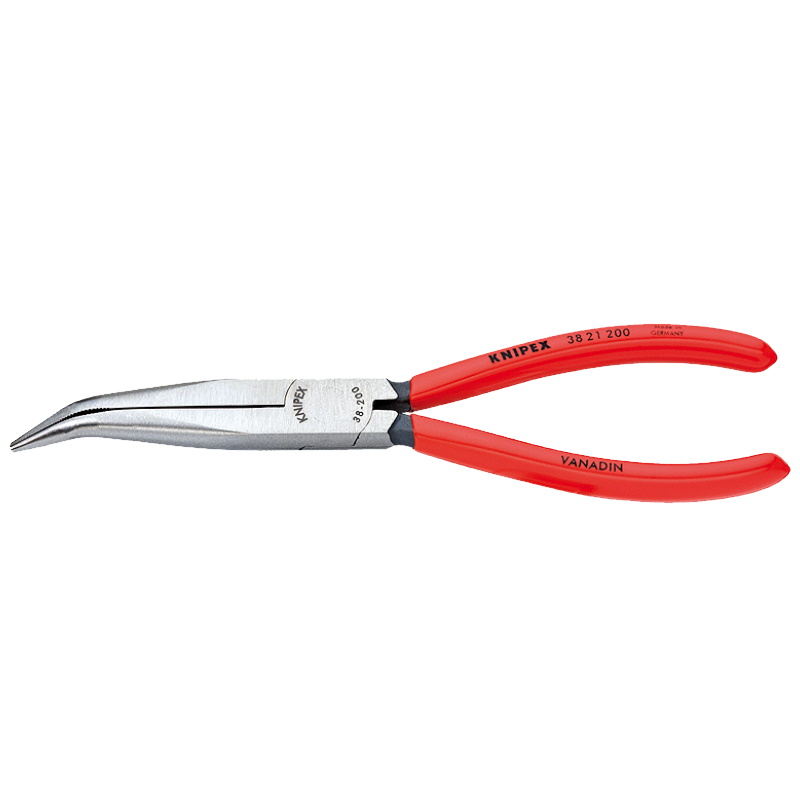 Плоскогубцы Knipex KN-3821200 плоскокруглые губки 40 200 мм фосфатированные обливные ручки 5513₽