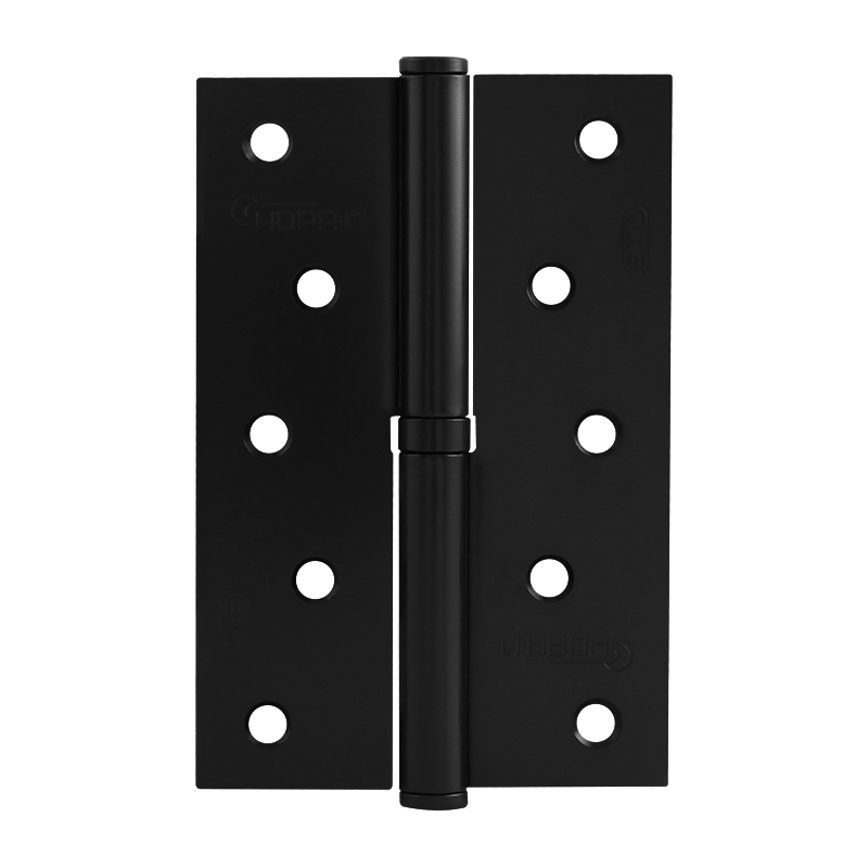 Петля дверная разъемная Нора-М 750-5" STD 18704, 120*80*2,5, без колпака, черный, левая в Рыбинске