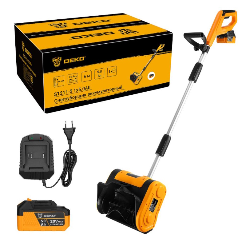 Снегоуборщик аккумуляторный Deko ST211-5 083-4441, 20В, 1х5.0Ач в Кинешме