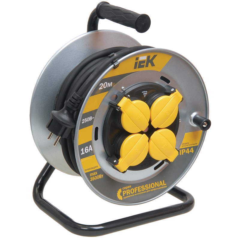 Катушка IEK PROFESSIONAL УК20 WKP16-16-04-20-44 2PPE20м КГ 3х15мм 2 IP44 9614₽