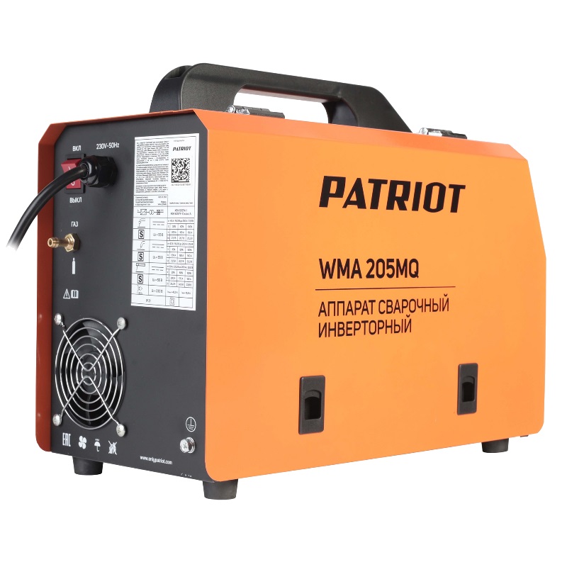 Полуавтомат сварочный инверторный Patriot WMA 205MQ 605302155, MIG/MAG/MMA в Коврове