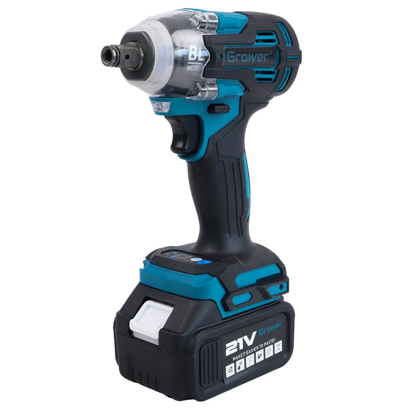Бесщеточный ударный гайковерт Gruwatt DBL10, 450 Нм, 21v (под Makita LXT), 4Ah аккумулятор 2 шт., кейс