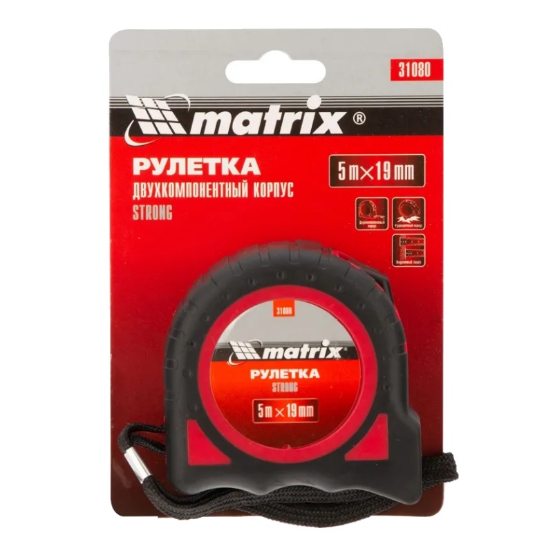Рулетка Matrix Strong 31080 (5 м, 19 мм) в Череповце