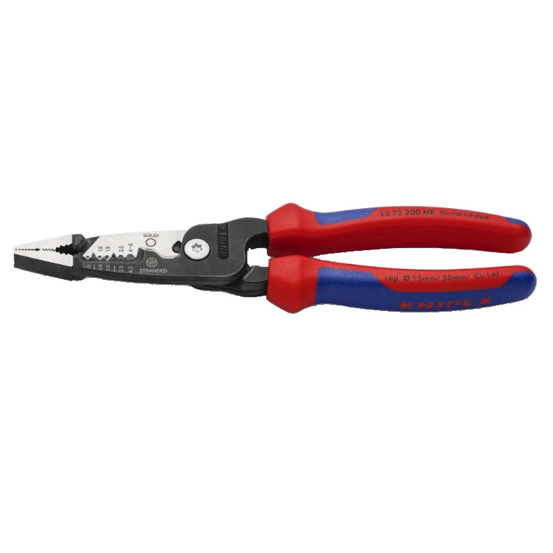 Клещи электромонтажные Knipex KN-1372200ME, 5-в-1, зачистка: 0.75 – 4 / 6 мм², рез: Ø 15 мм / 50 мм², 200 мм, фосфатированные в Иваново