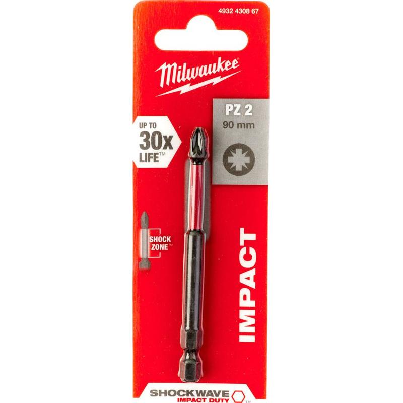 Бита Milwaukee Shockwave 4932430867, PZ2, 90 мм
