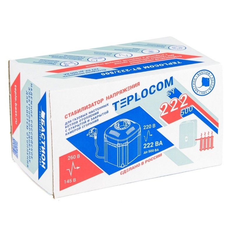 Стабилизатор напряжения для котла Teplocom ST-222/500 настенный (220V, мини, реле) в Иваново