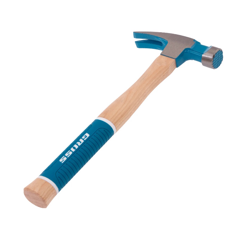 Молоток-гвоздодер Gross AMERICAN HICKORY 10413, 380 г, угол 75, магнит, обрезиненная рукоятка